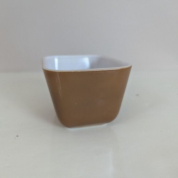 Vintage Pyrex 501-B Refrigerator Dish – Brown & White – 1970s Earth Tones – 1.5 - Picture 6 of 9